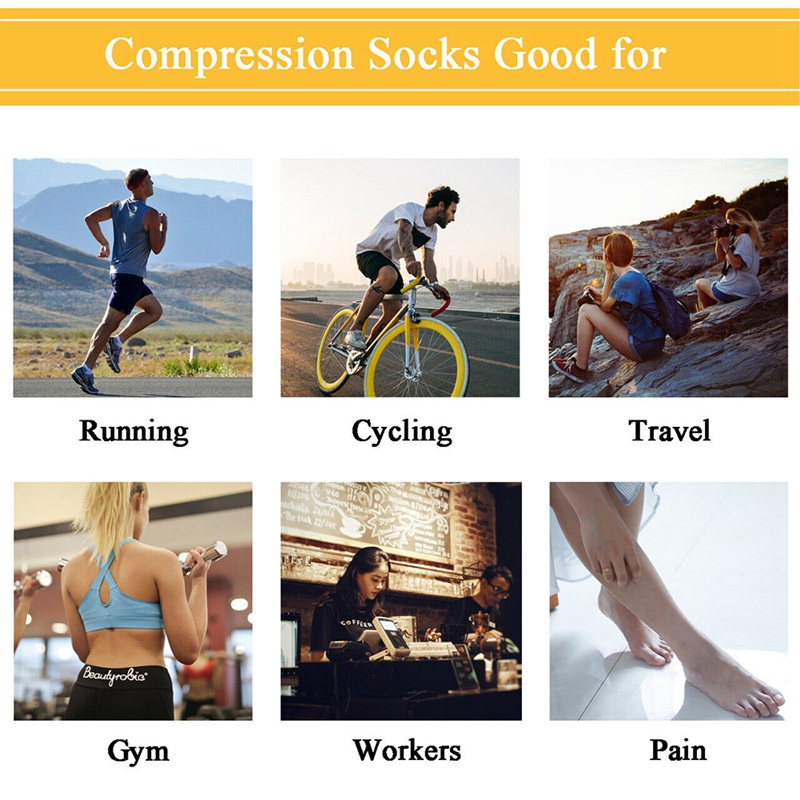 Christmas Pattern Sport Compression Socks Nursing Stockings Sports Running Nylon Socks Festival Gift