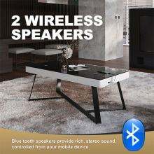 Table Intelligent Glass Coffe Speaker Table with Charges