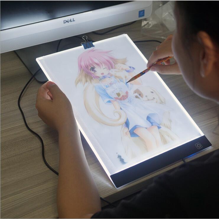 DLED Light Box A4 Drawing Tablet Graphic Writing Digital Tracer Copy Pad Board for Diamond Painting Sketch Hotfix Rhinestone