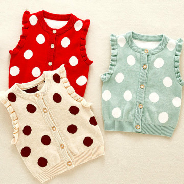 Spring and Autumn Baby Vest Boy's Waistcoat Sleeveless Sweater Autumn Female Baby Vest Autumn Clothing Western Knitted Vest