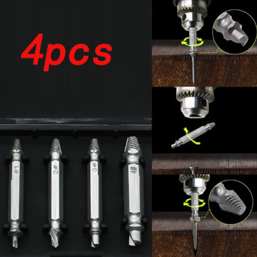 4 pcs remove screw tool Break screw slide stripped wire break head screw extractor tool rust screw disassembly remove tool