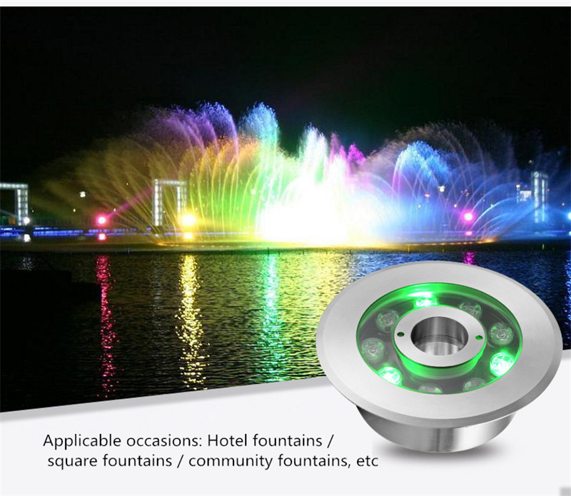 IP68 LED Fountain Light 24V Underwater Lights Pool Waterfall RGB Waterproof Outdoor Lights 6W 9W Pool Light 12v Pond Lighting