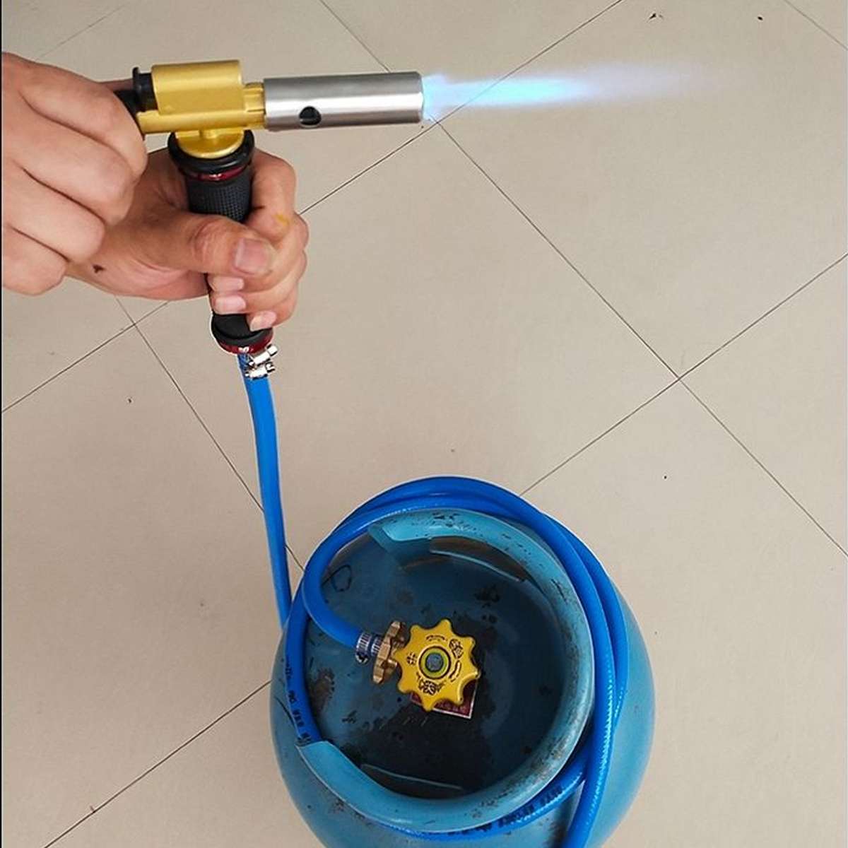 Liquefied Propane Gas Electronic Ignition Welding Gun Torch Machine Equipment with 2.5M Hose for Soldering Weld Cooking Heating