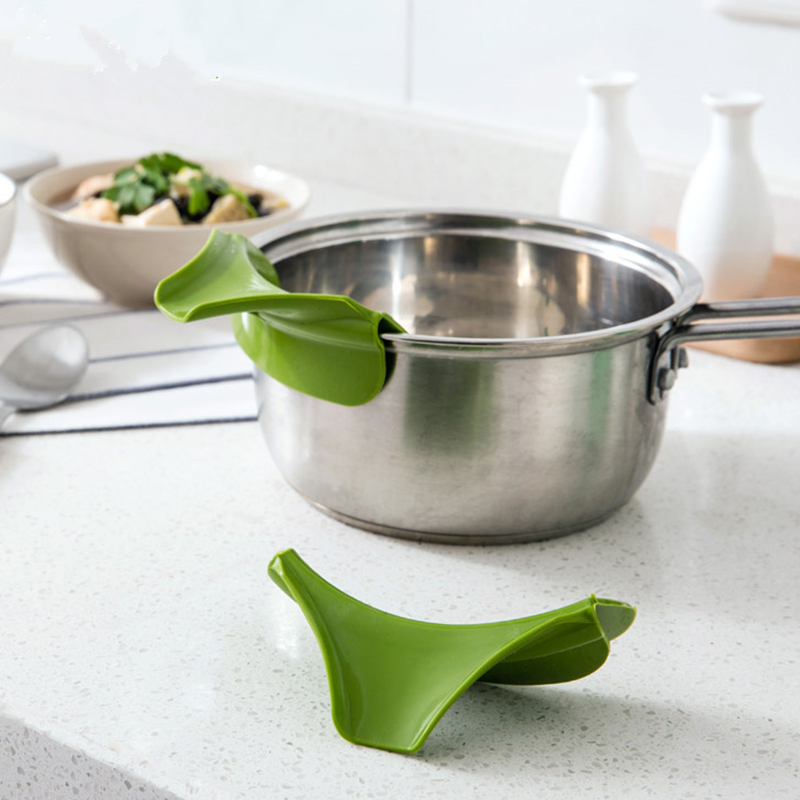 Pots Pans Rim Leak-proof Kitchen Silicone Funnel Deflector Creative Kitchen Gadgets Cooking Tools Kitchen Accessories Utensils F