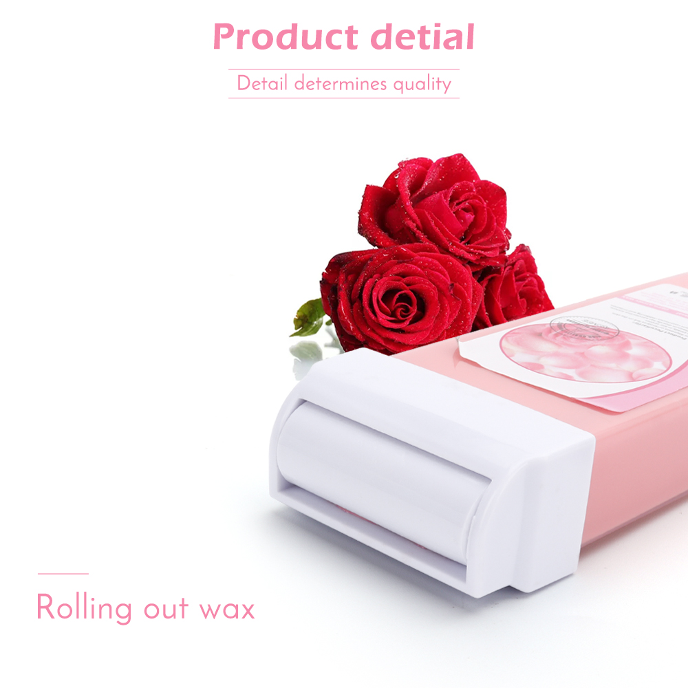 100g Honey Depilatory Wax for Cartridge Waxing Heater Machine Body Hair Removal Cream Beeswax Roll-On Hot Wax Rose Kiwi Flavor