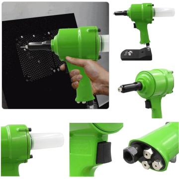 Pneumatic Pistol Type Pop Rivet Gun Power Tools 1500 kgs 1/4 inch Air Power Operated Riveter Air Riveter Green Dropshipping