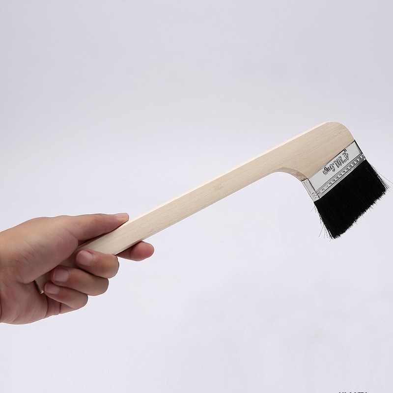 Wooden Paint Brushes Long handle elbow for wall painting BBQ Oil cleaning Dust removal Machine metal chips clear hand tool