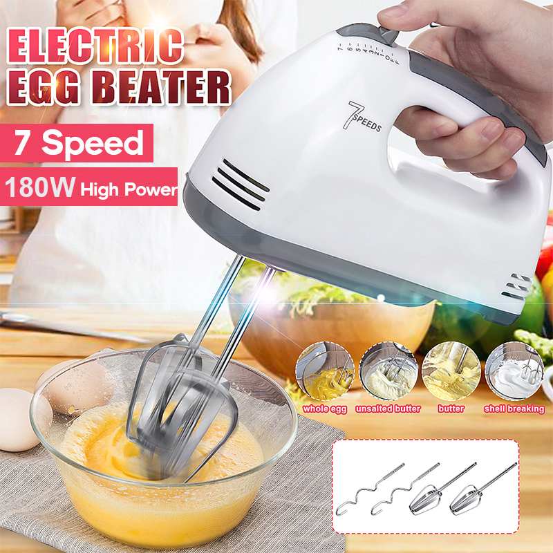 Hand Electric Mini Mixer Food Blenders 7 Speed Control Multifunctional Food Processor Kitchen Mini Electric Manual Cooking Tools