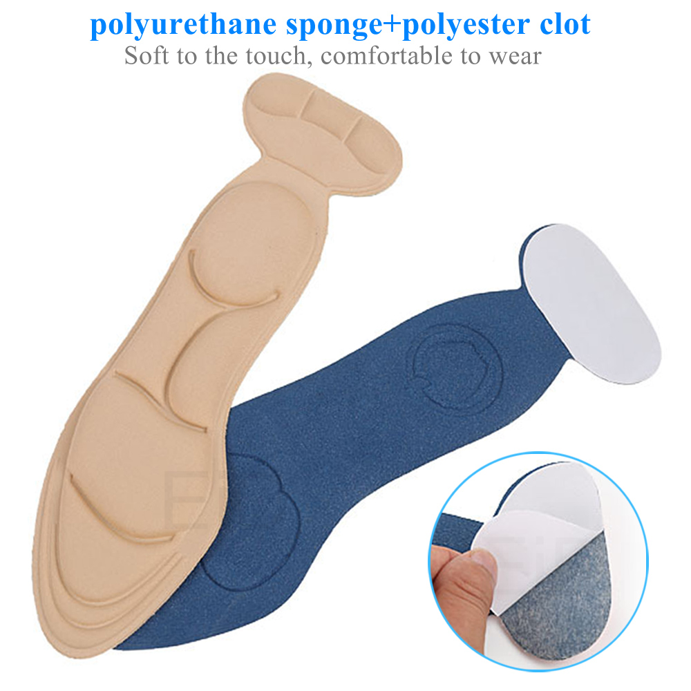 4D massage shoes pad comfortable gel Insoles Pad sole shoes women Inserts Heel Post Back Anti-slip for High Heel Shoe wholesale