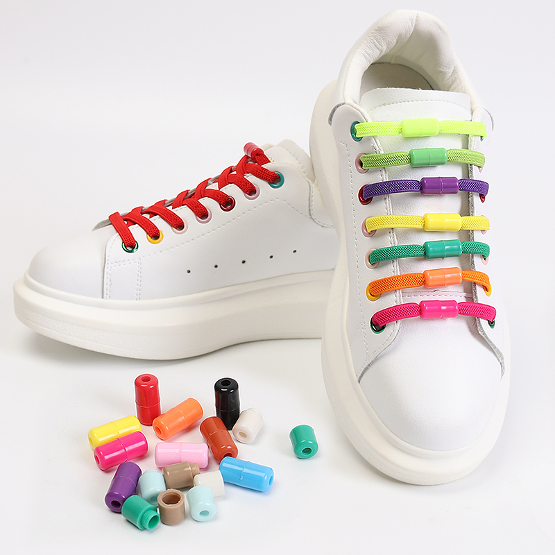 1Pair No tie Shoelaces Flats Elastic Shoe Laces For Kids and Adult Sneakers Shoelace Quick Lazy Laces 24 Color Shoestrings