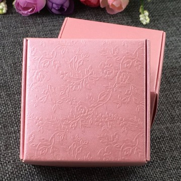 20pcs pink rose Paper box Gift Box for Wedding Jewellery Wedding Package Small Craft Paperboard Jewelry Boxes Packaging