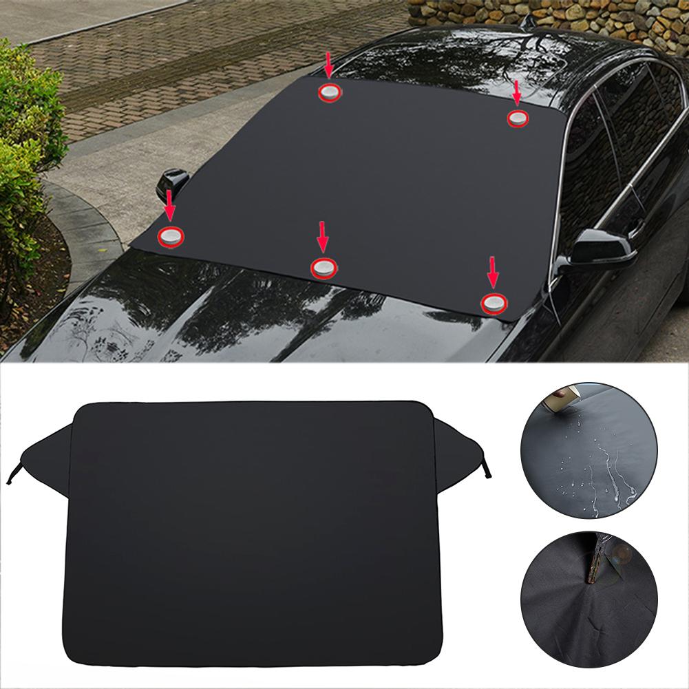 206*116cm Car Sunshade Folding Aluminum Foil Insulation Sun Block Magnet Large Car Glass Sunshade