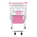 Pretend Play Metal Mini Shopping Cart Supermarket Handcart Storage Trolley Toy Office Decor Wonderful Gift For Children