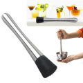 Stainless Steel Bar Barware Cocktail Muddler Mixing Drink Fruit Spoon Set For Making Mojito Strawberry Basil Mojitos