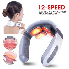 NEW 12-Speed Smart Neck Massager Electric Cervical Pulse Pain Relief Tool Shoulder Massager Relaxation Physiotherapy Equipment