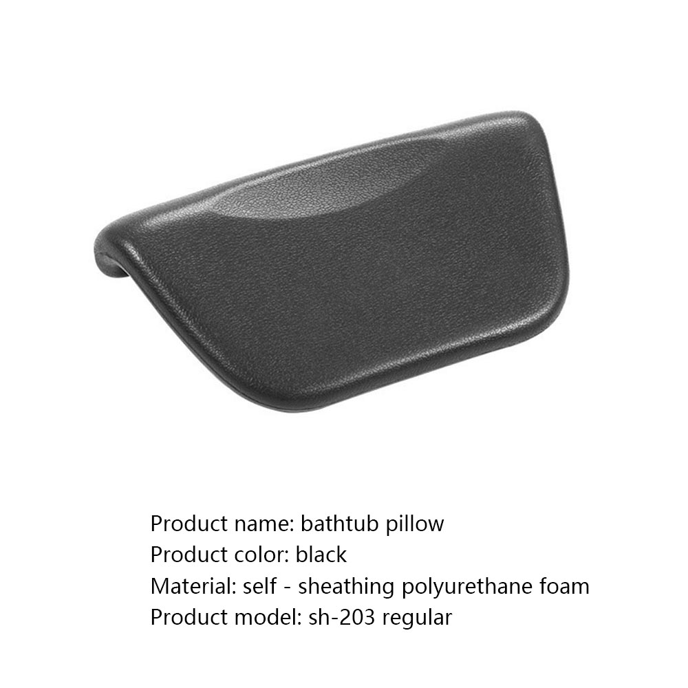 Bathroom Spa Bath Pillow PU Bath Cushion With Non-Slip Suction Cups Ergonomic Home Headrest For Relaxing Head Neck Back Shoul