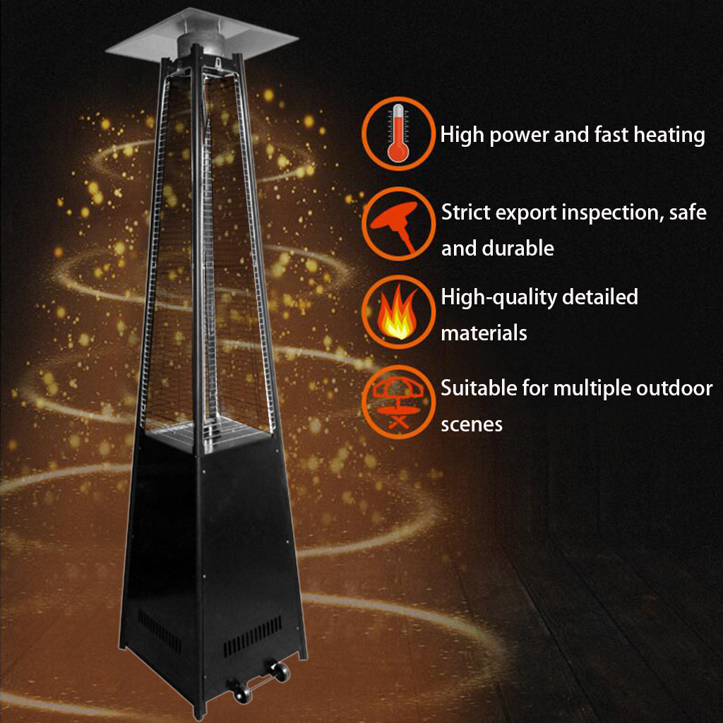 New Pyrami-d Patio Propane Heater W/Wheels, 91 Inches, Hammered US Stock Outdoor Camping Heater Automatic Constant Chimeneas
