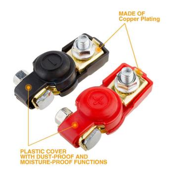 2PCS 12V Quick Release Battery Terminals Clamps For Car Caravan Boat Motorcycle Car-styling Car Accessories