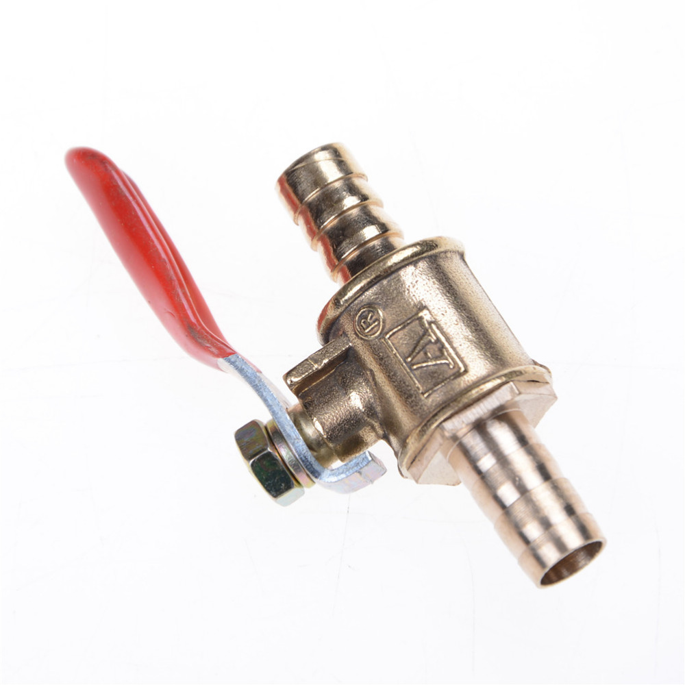 High Quality 5/16" Hose Barb Inline Brass Water/Air Gas Fuel Line Shut-off Ball Valve Simple operation 8mm motorized ball valve