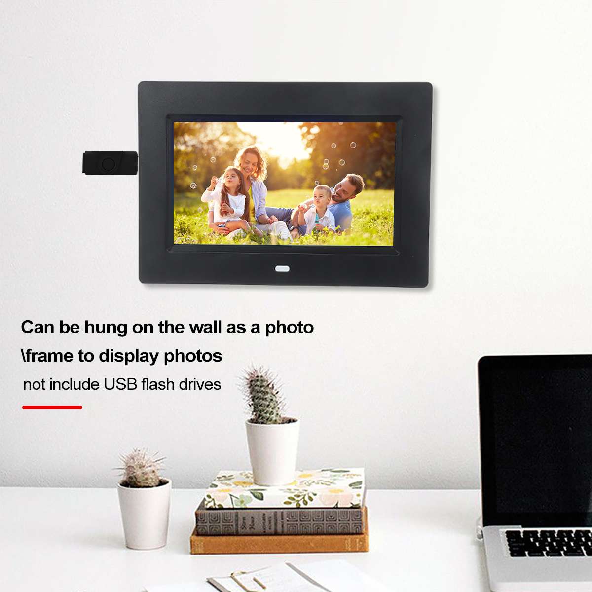 7" / 10.1" Digital Photo Frame Electronic Photo Album HD Desktop LCD Touch Screen WIFI Time Clock Weather Display Remote Control