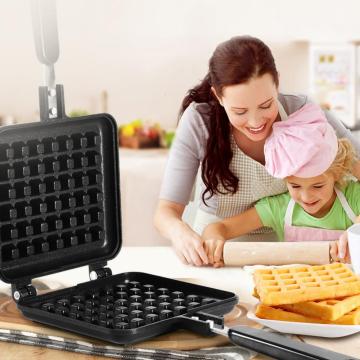 Household Waffle Bake Maker Kitchen Non-Stick Aluminum Alloy Waffle Maker Pan Mould Mold Press Plate Waffle Iron Baking Tools