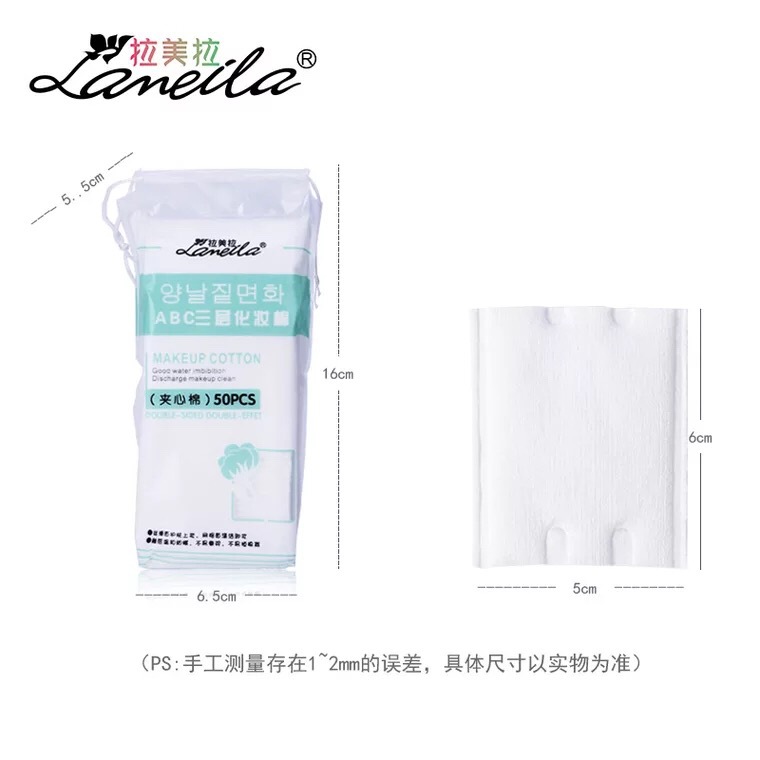 50Pcs/Bag Korean Skincare Facial Organic Cotton Pads Facial Remover Cosmetic Tissue Makeup Nail Supplies and Tools For Face