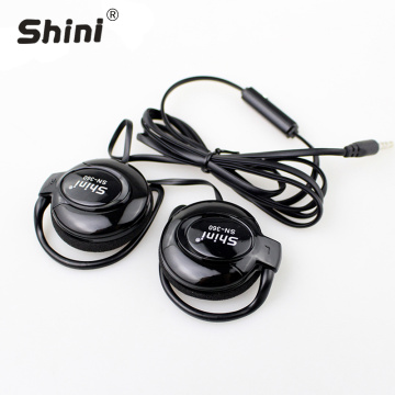 3.5mm Stereo Earphone Shini360 Ear Hook Headset For Iphone Telephone Headset Samsung Xiaomi Headphone Factory Price Wholesale