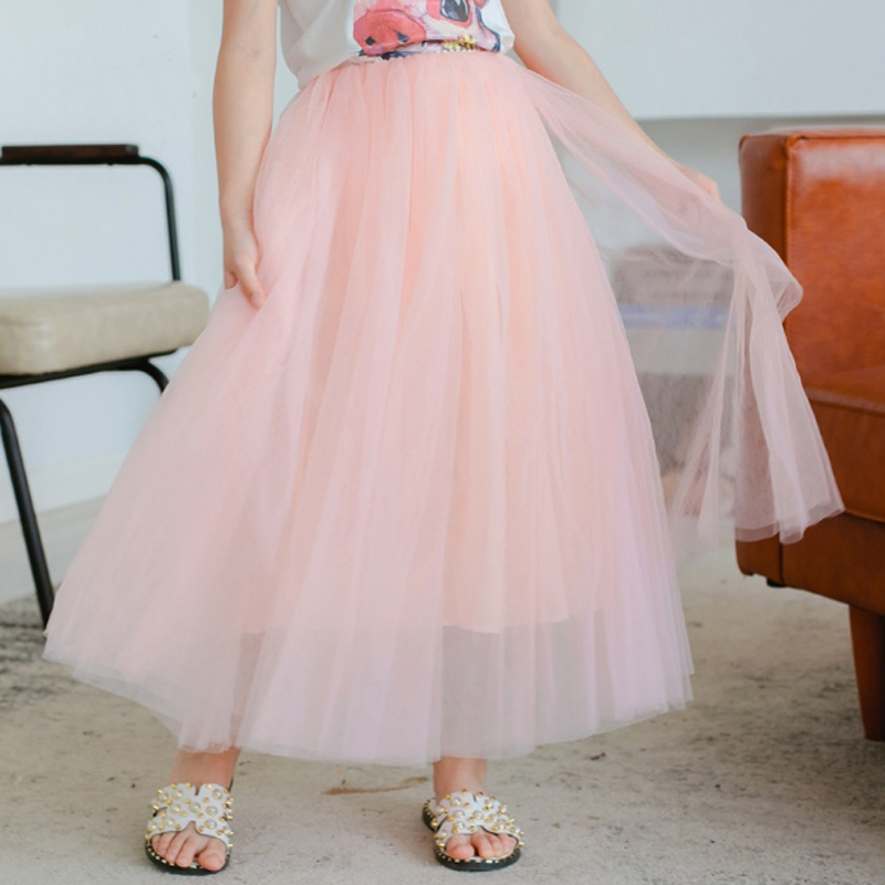 Girls TuTu Long Skirts Fluffy Kids Ball Gown Soft Pettiskirts Kids Tulle Skirt Toddler Girl Princess Dance Party Skirt