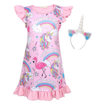 Unicorn Baby Girl Princess party Costume unicorn dresses sleeveless dress+sock Infant Children lol Clothes Kid Clothing