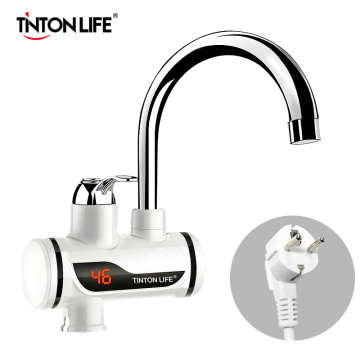 TINTON LIFE Instant Tankless Electric Hot Water Heater Faucet Kitchen Instant Heating Tap Water Heater with LED EU Plug