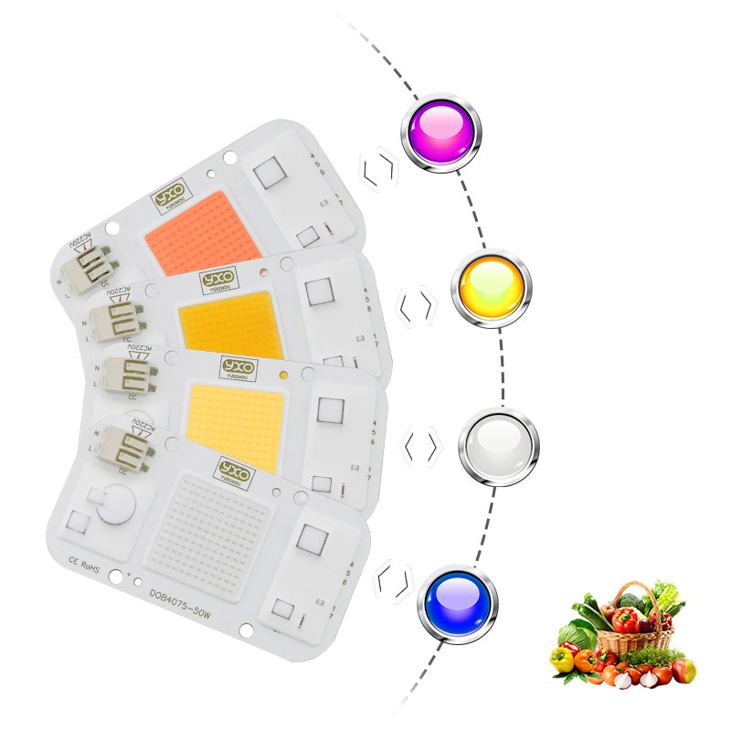 10PCS Smart IC LED DOB Chip AC 220V 110V 20W 30W 50W LED Lamp Light Cover Lens Reflects DIY For LED Grow Light LED Floodlight