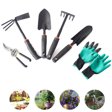 6 Pcs Garden Tools Set Manual Removing Garden Taproot Pruning Shears Trowel Cultivator Weeding Fork Weeder and Secateur Q40