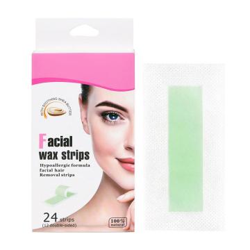 24Pcs Summer Professional Hair Removal Wax Strips For depilation Double Sided Cold Wax Paper For Bikini Leg Body Face Useful