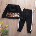 2-7Y Toddler Kid Girls Clothing Set Autumn Winter Hooded Long Sleeve Tops + Pants Outfits Tracksuit Leopard Kid Girl Clothes