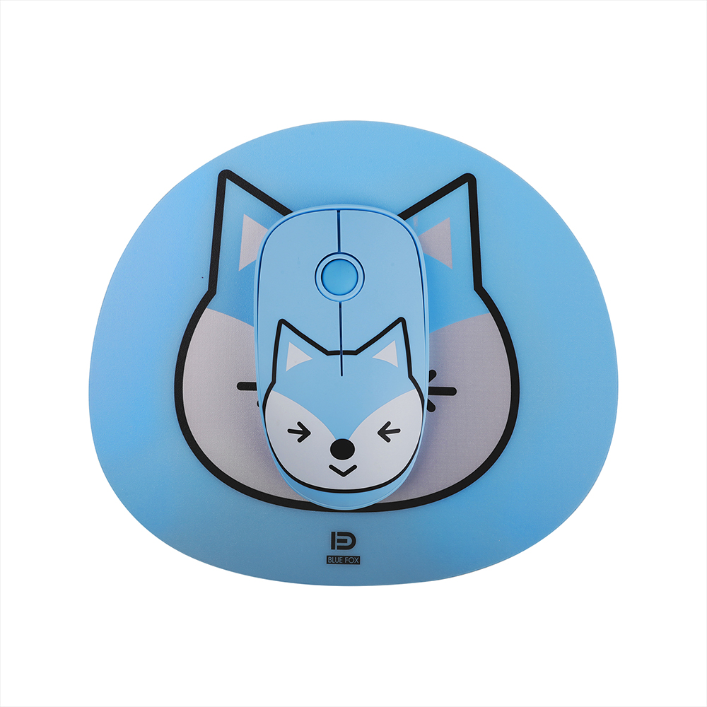 FD E680 2.4G Wireless Mouse Super Cute Cartoon Ergonomic design Mice With 20cm Cartoon Animal Pattern Mouse Pad for Office