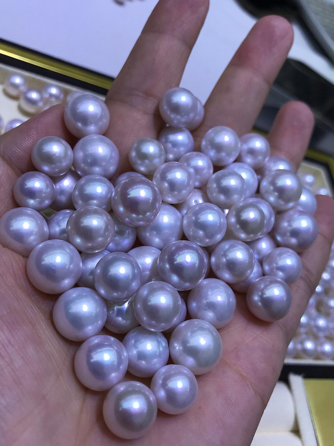 free shipping, high quaility 1 pc,10-14 mm AAA perfect round,100% Nature freshwater loose pearl,half hole drilled