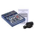 ammoon F4-USB Mixing Console 3 Channel Digital Mic Line Audio Mixer Console with 48V Phantom Power for Recording DJ Stage