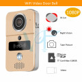 2pcs 1080P Rain cover case wireless video camera doorphone audio intercom door opener free shipping WiFi Enabled Night Vision