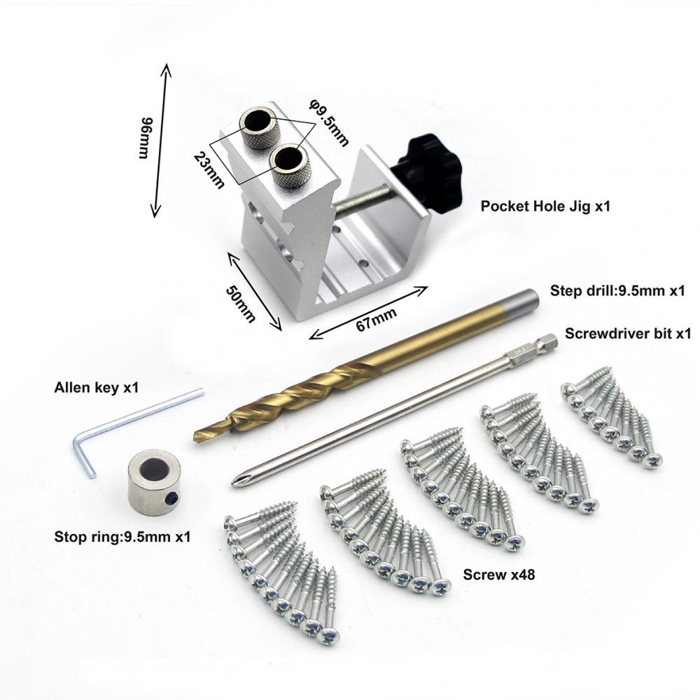 All-In-One Aluminum Pocket Hole Jig Kit
