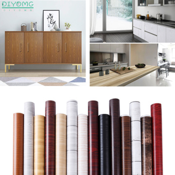 PVC Wallpaper Self Adhesive Waterproof Wood Grain Wall Stickers Decorative Film Room Kitchen Cupboard Furniture Contact Paper