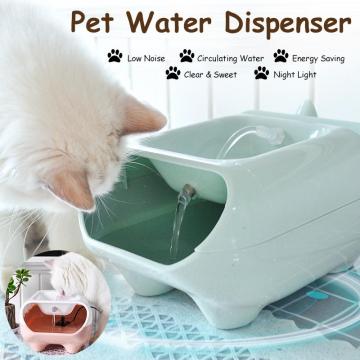 2L Pet Water Fountain Automatic Dog Water Feeder Cat Watering Bowl USB Charging Automatic Drinking Fountain With LED Light