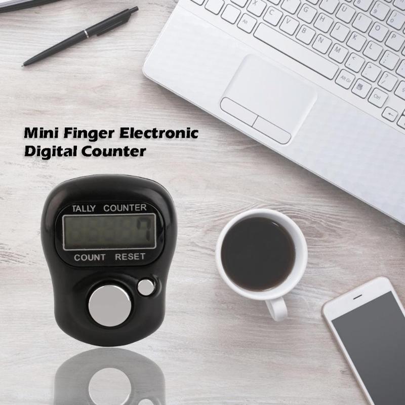 Mini Finger Counter LCD Electronic Digital Counter Counting Range 0-99999 Stitch Marker Sewing Knitting Weave Tool