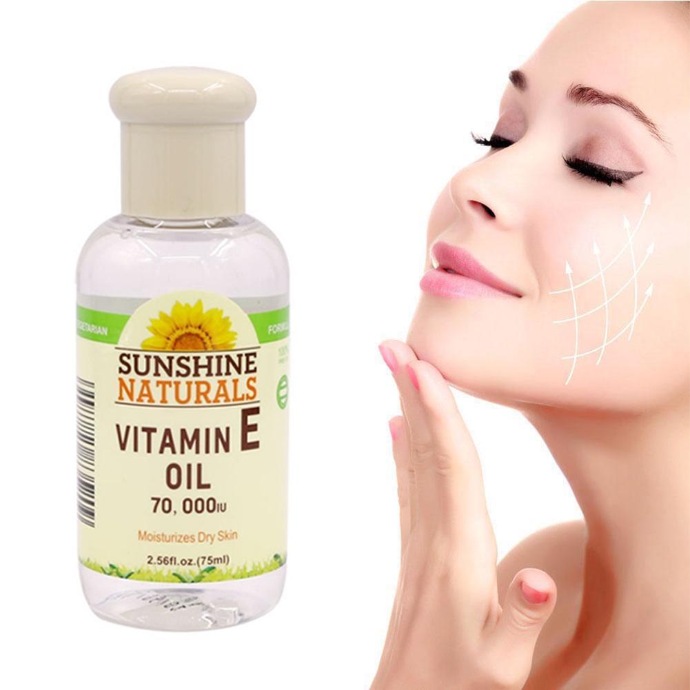 75ml Vitamin E Oil Face Serum Morning And Night 70000iu Hyaluronic Liquid Anti Wrinkles Serum Face Whitening Skin Care