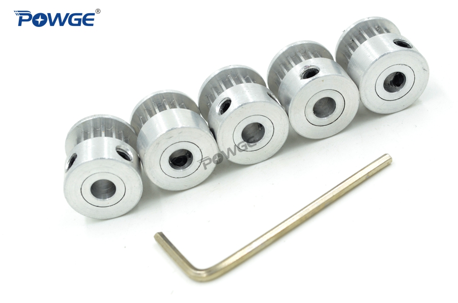 POWGE 5pcs 16 Teeth T2.5 Synchronous pulley bore 5mm 6mm 6.35mm 8mm For width 6mm T2.5 timing Belt pulley 16Tooth 16Teeth 16T