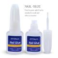 10g Fast Drying Nail Glue with Brush for False Nails Glitter Rhinestones 3D Decoration Makeup Cosmetic Tools