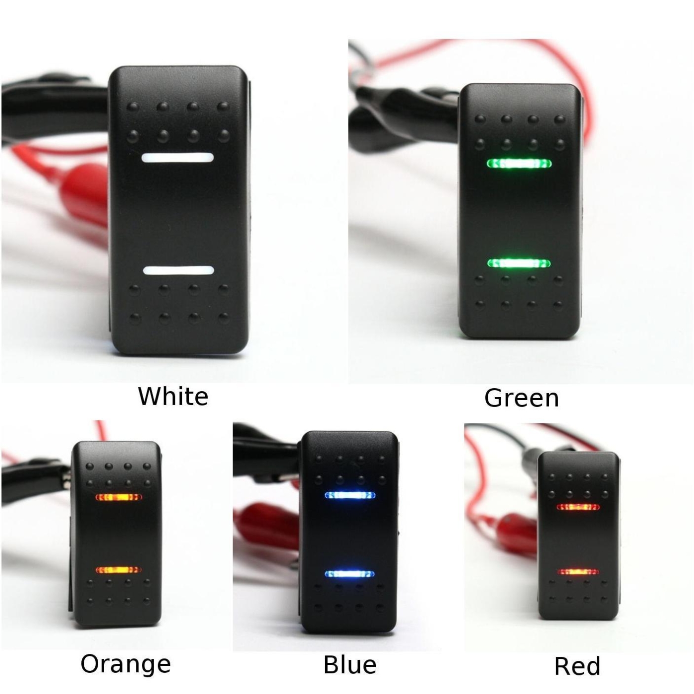 7 PINS 12V 24V Waterproof Car Boat Marine Bus Truck All Coloar Double LED Light Rocker Switch car Accessories