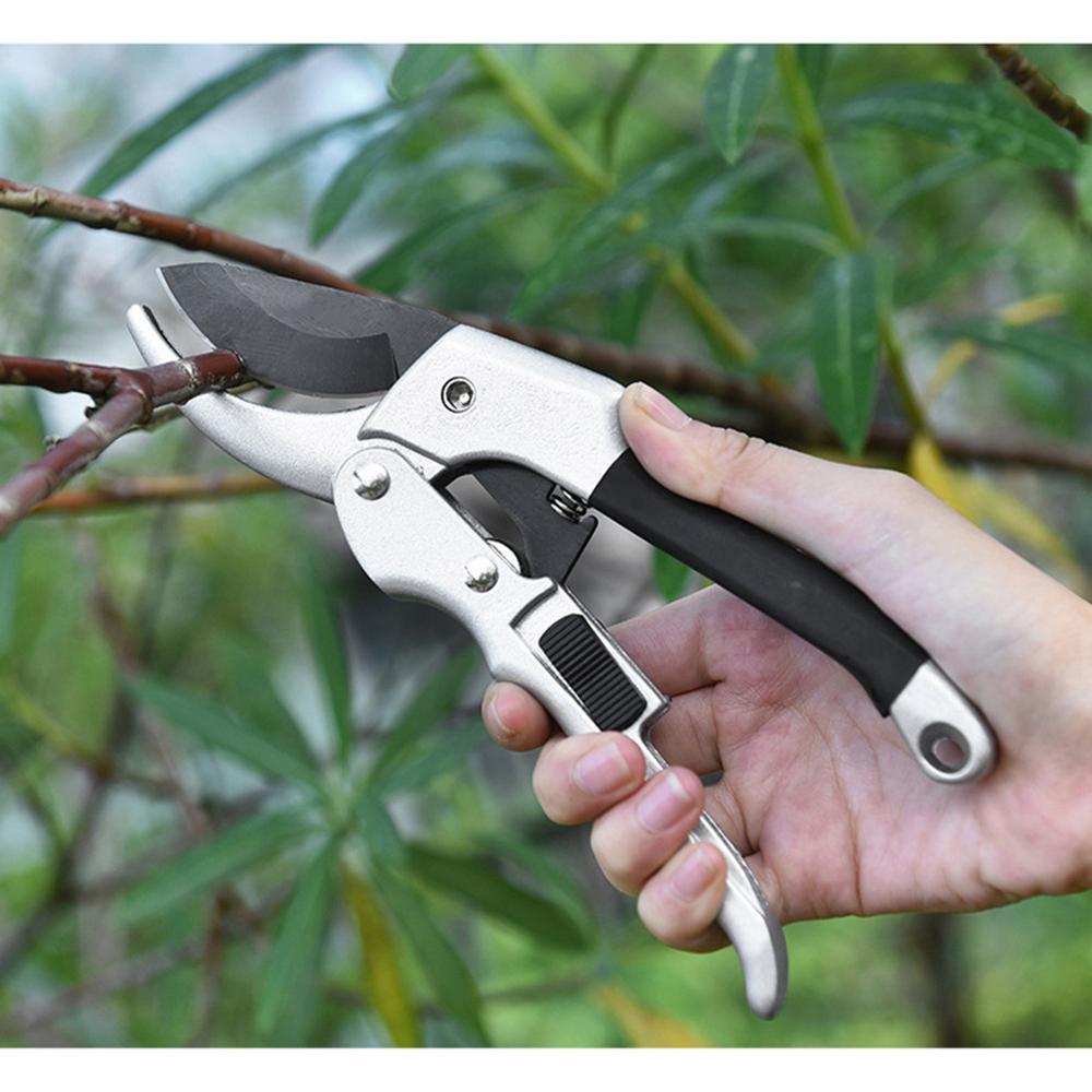 20cm Orchard Ratchet Plant trim horticulture Hand pruner cut secateur Shrub Garden Scissor tool anvil Branch Shear pruni