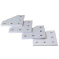 2pcs/lot 3D Printer 90 Degree 60 x 60 x 4MM L type with 5 Hole Silver Joining Plates for CNC 2020 V-slot Aluminum Profiles