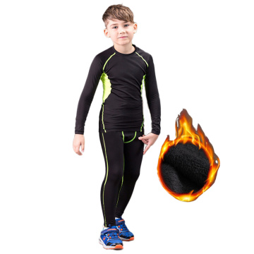 Children Winter Thermal Underwear Set Stretch Plus Velvet Warm Long Johns Boys Girl Thermo Underwear Lucky Fitness