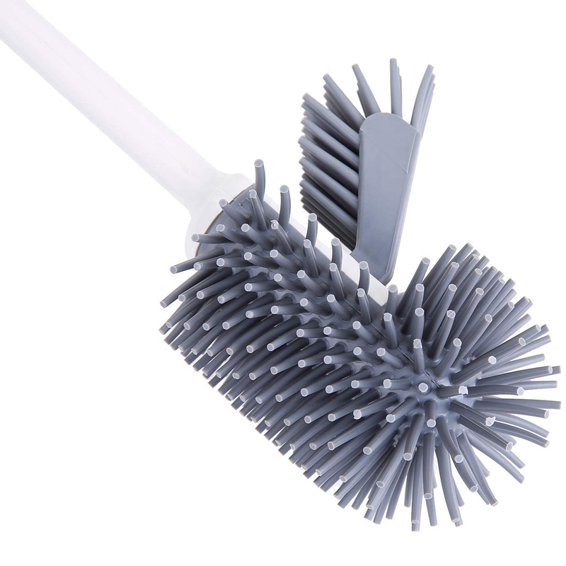 Toilet Brush And Holder,Toilet Bowl Cleaning Brush Set,Under Rim Lip Brush And Storage Caddy For Bathroom